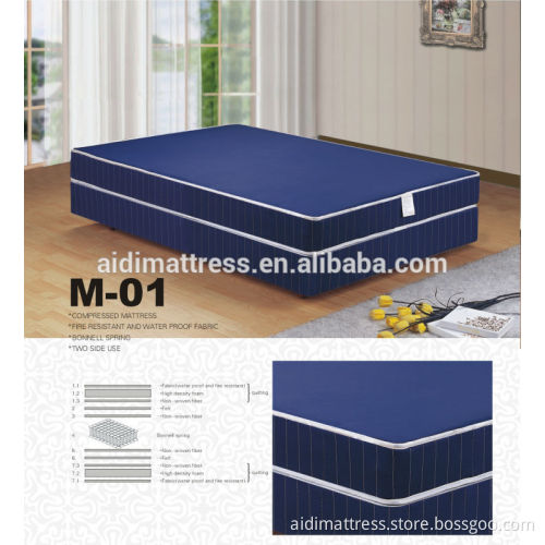 M-01 Two Side blue water proof fabric ,hotel mattress,home mattress,school mattress,hospital mattress